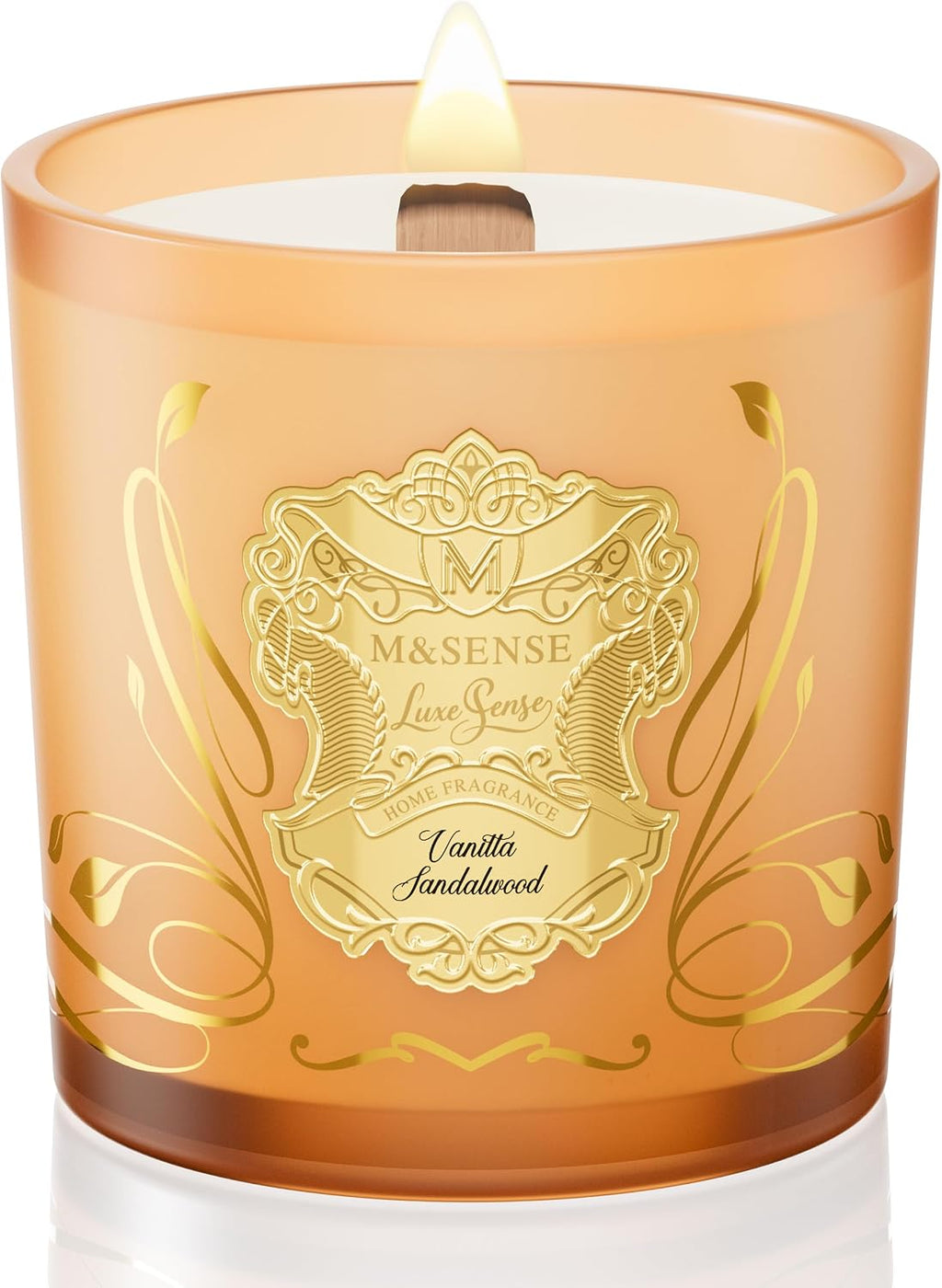 M&SENSE Vanilla Sandalwood Scented Soy Candles 13oz for Hostess Gifts Women