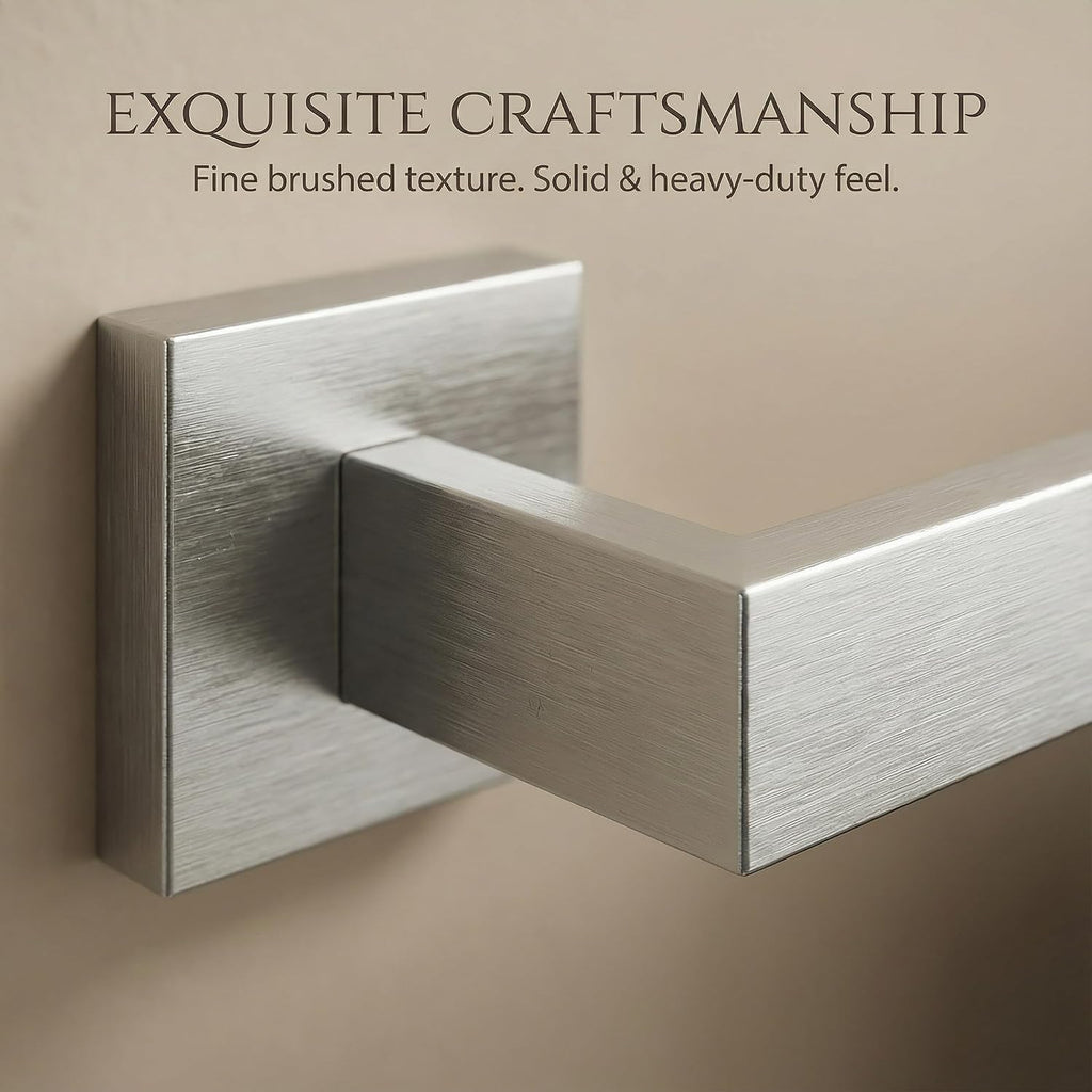 5-Piece Bathroom Hardware Set, 23.6 in Towel Bar, Brushed Nickel