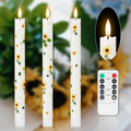 JOIONE Sunflower Flameless Taper Candles with Remote, 3 Pack Home Decor