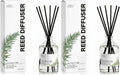Reed Diffuser Set for Bathroom & Home, Long Lasting Essential Oil Aroma, Glass Bottle Home Fragrance with Sticks, Ideal Gift for Woman (Pack of 2)
