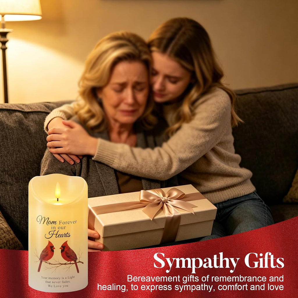 Homemory Cardinal Memorial Candle Sympathy Gifts for Loss of Loved One, Mom