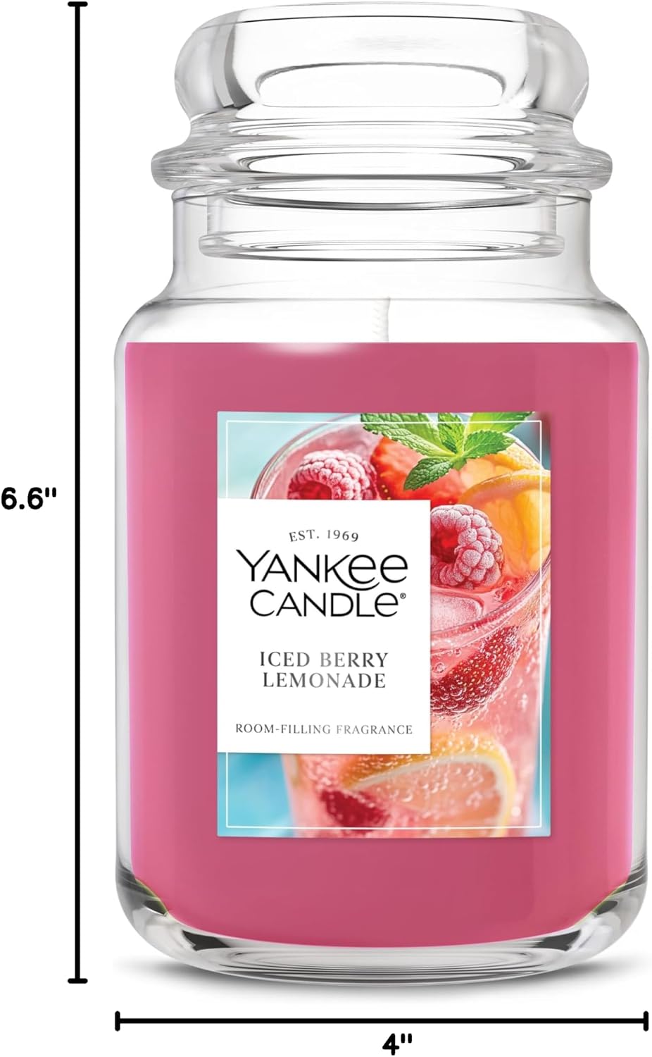 Yankee Candle Iced Berry Lemonade Scented Candle, 22oz Large Jar (Pack of 4)