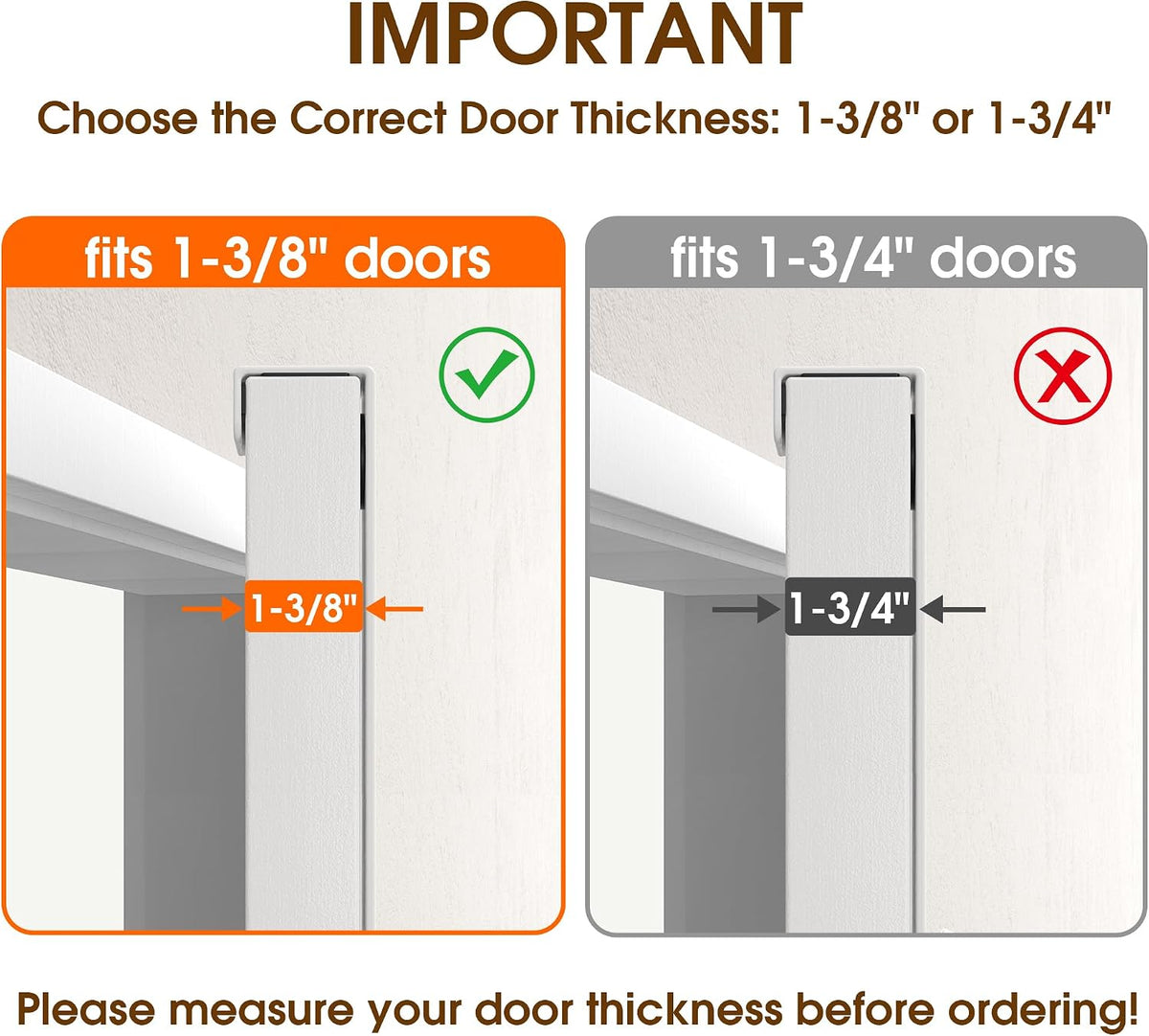 KitchLife Long Over The Door Hooks Hanger with 15.75 inches Extended Arms, Fit 1-3/8" Doors, J40U, Thickened Bathroom Towel Rack Organization, 1 Pack, Glossy White