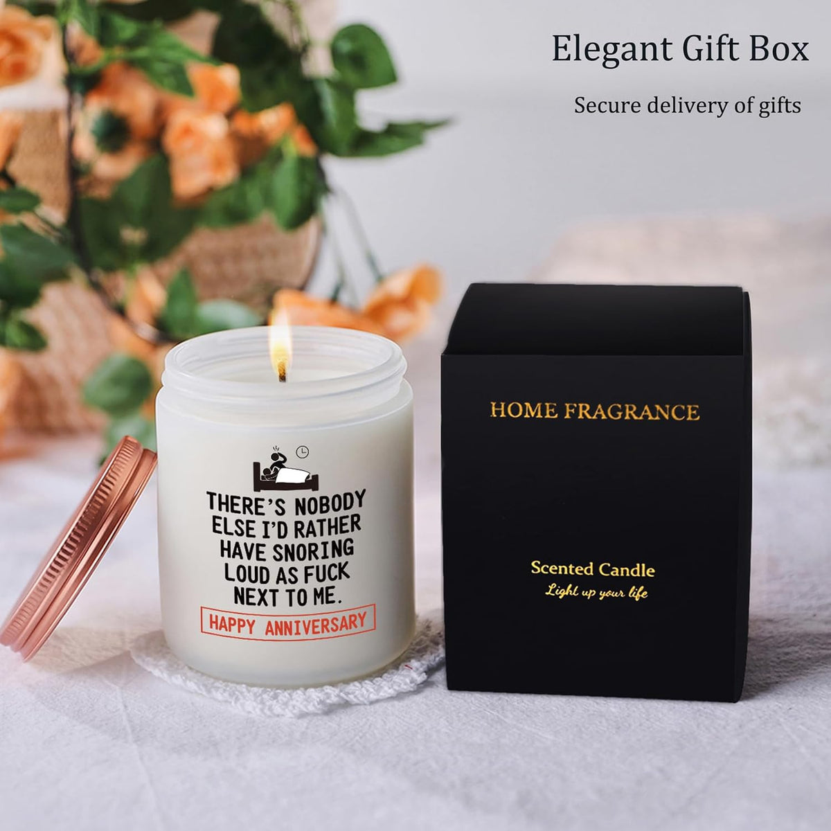 Funny Anniversary Candle Gift for Her Him - Humorous Romantic Boyfriend, Girlfriends, Husband, Wife Wedding Anniversary Present - Lavender Scented