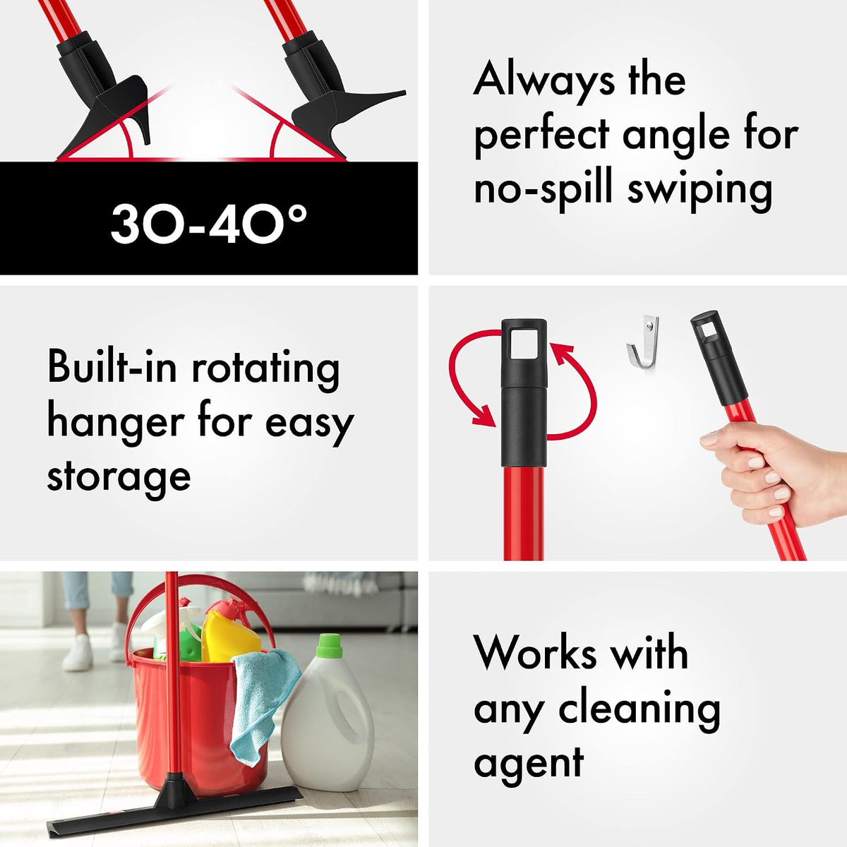 Tyroler Floor Squeegee Heavy Duty 17" | Floor Squeegee for Concrete Floor