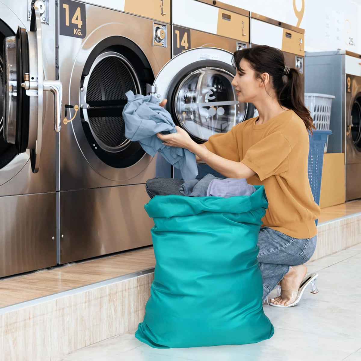 Travel Laundry Bags 2 Pack - Dirty Clothes Travel Bag for Cruise, 24x36 in