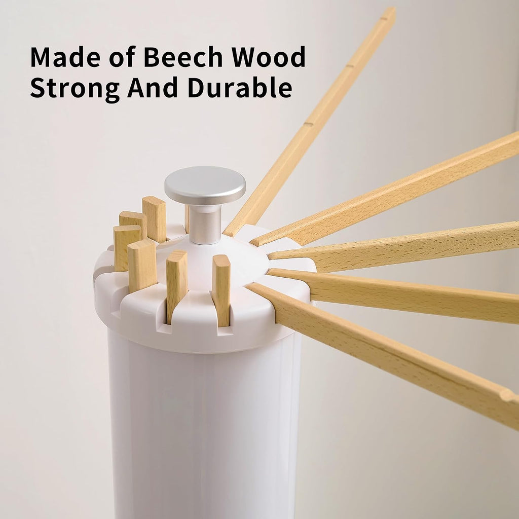 RFOUO Foldable Clothes Drying Rack with Wooden 12 Rods