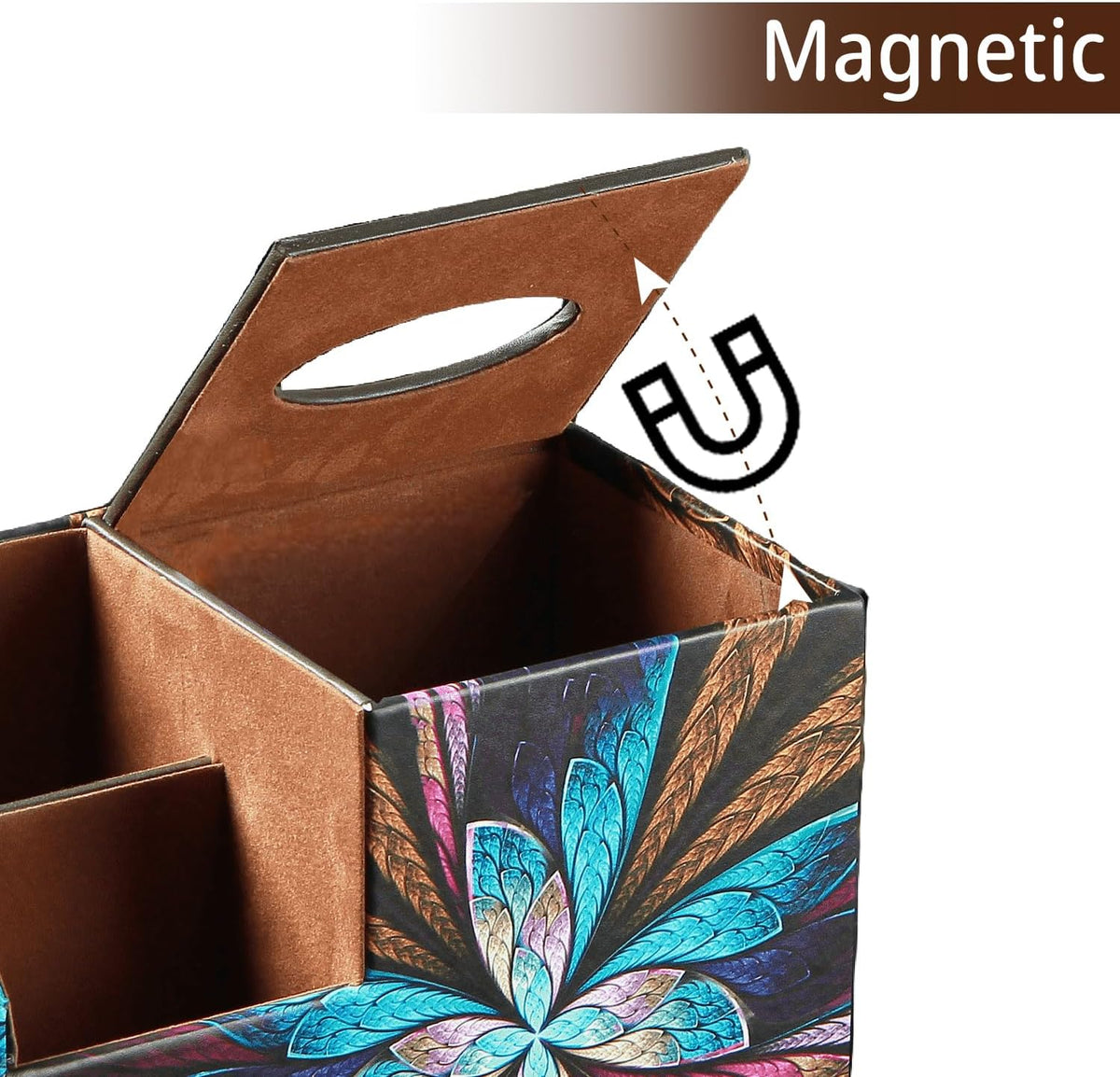 PU Leather Square Tissue Box Cover - Multi-Functional Tissue Box Holder