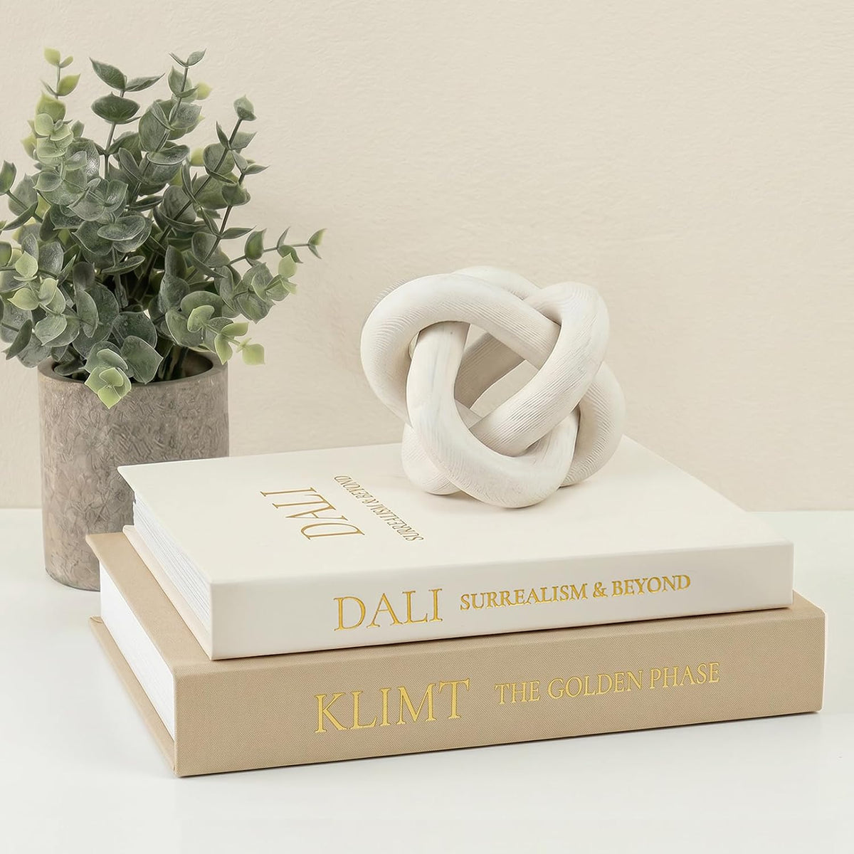 Linen Decorative Book Storage Boxes - Set of 2 Faux Books for Coffee Table Decor, Neutral Fake Book Props for Hiding TV Remotes & Entryway Styling (Khaki & Off-White)