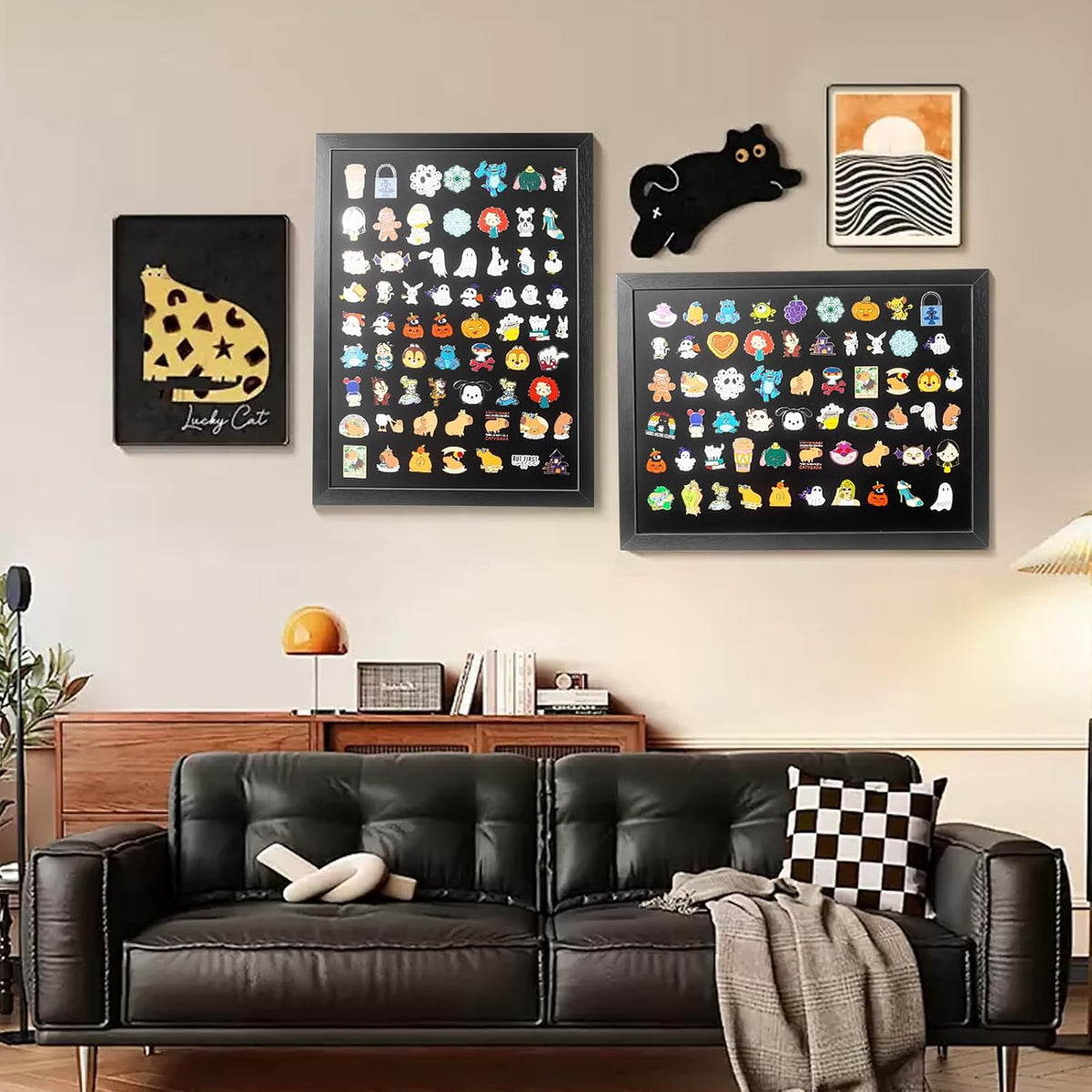 tutata 12x16 Pin Display Case, Enamel Pin Frame, Wall Mount Shadow Box
