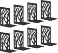 Bookends 8 Pieces, Tree Design Modern Metal Bookends for Shelves, Black Tree Book Ends Decorative Book Organizer for Desk, Decorative Shelve Book Stopper for Home Office