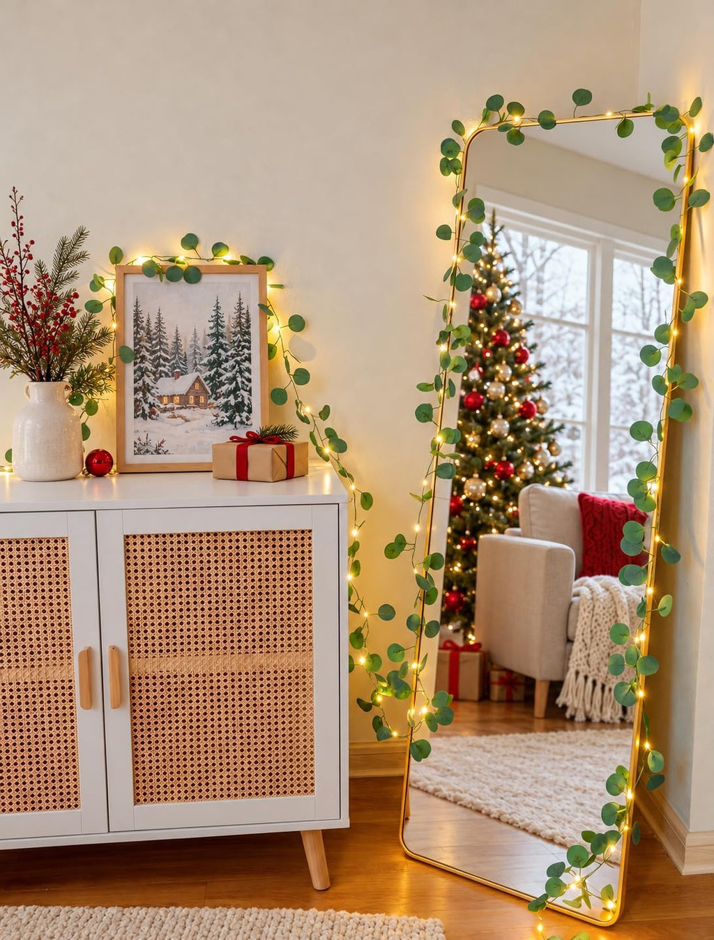 woohaha Eucalyptus Vine Lights Battery Operated