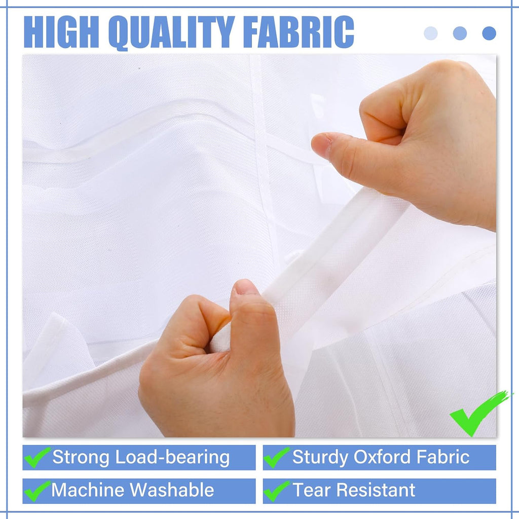 Windyun 2 Pcs Large over The Door Shoe Organizer, 70 Pockets, White