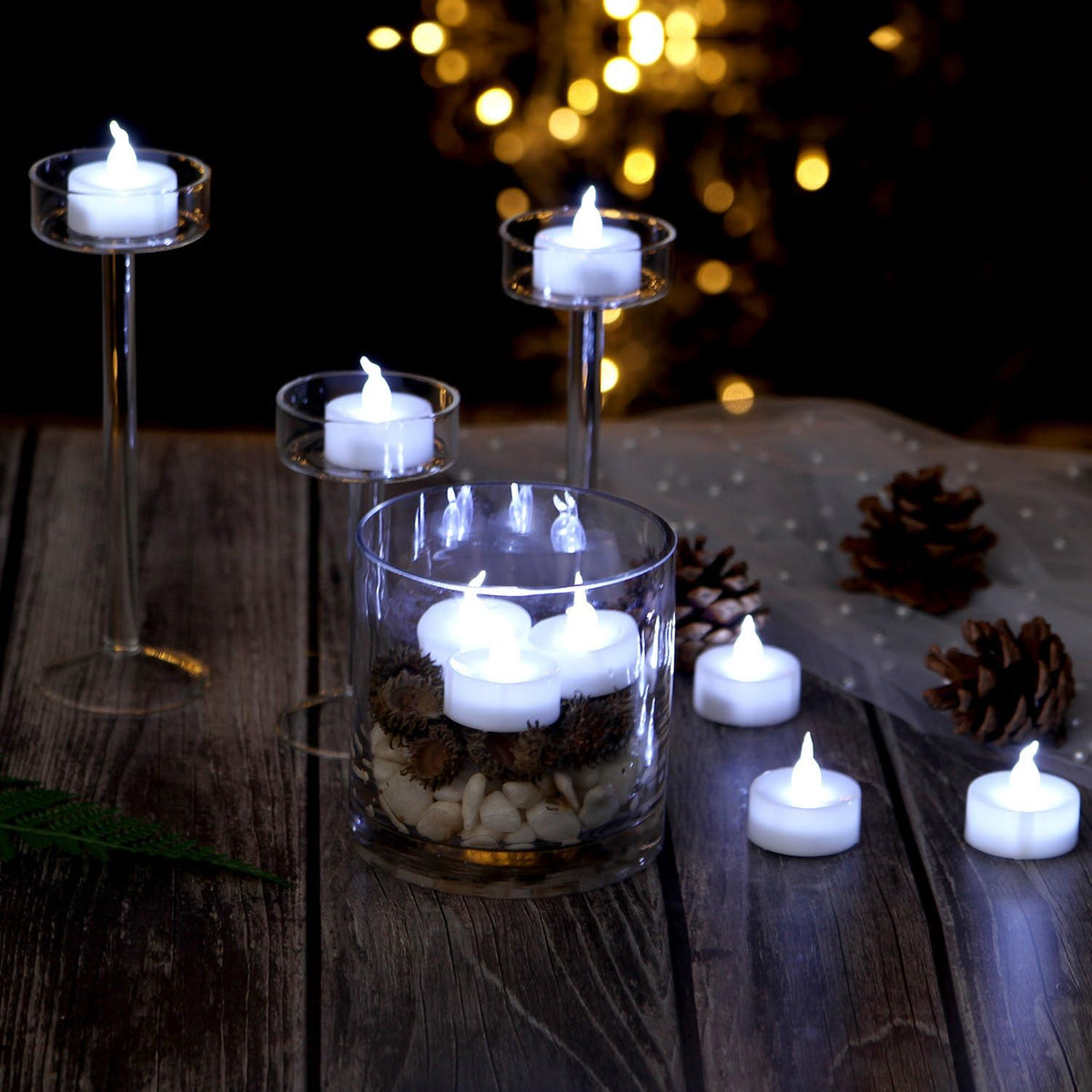 AGPTEK Tea Lights,100 Pack Flameless LED Candles Battery Operated