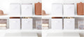 Whitmor Collapsible Cubes - 10.5 x 10.5 x 11 inches - White - Set of 4 (Pack of 2)
