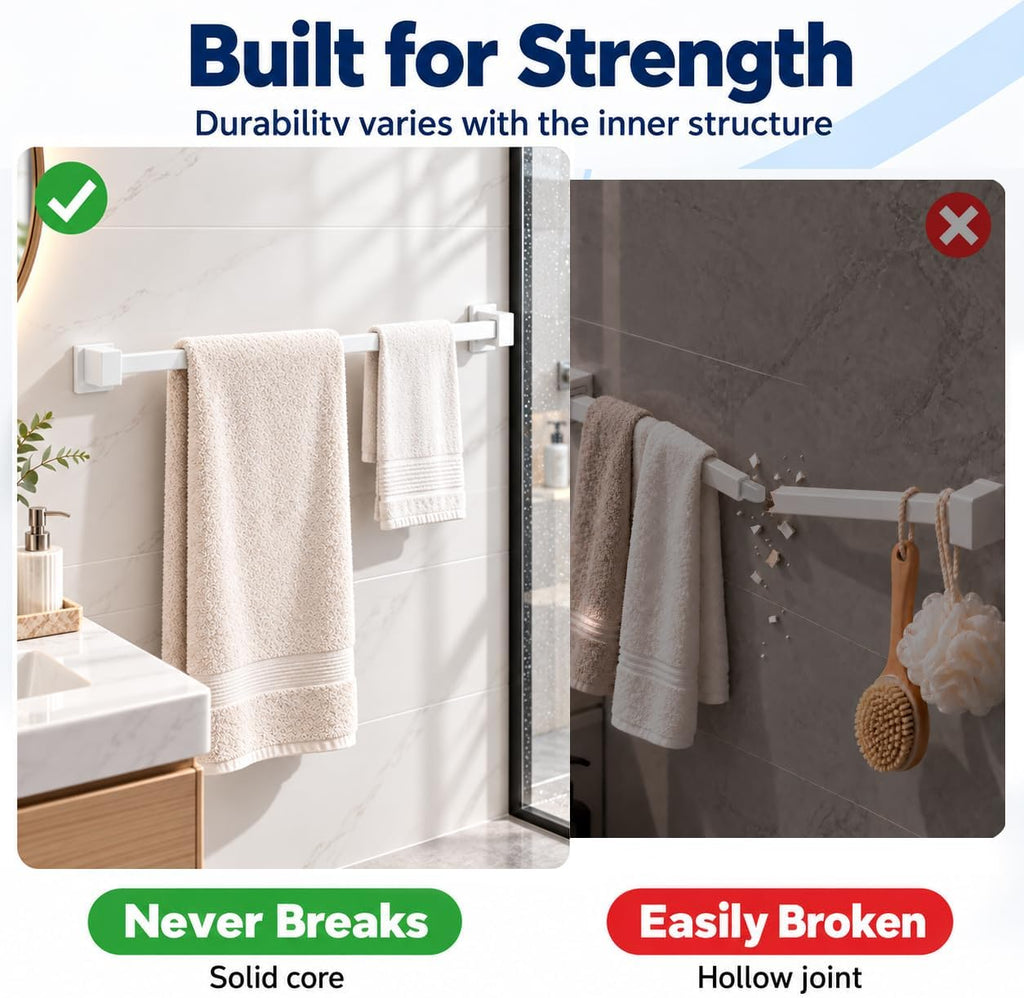 24 Inch Adjustable Towel Bar Replacement Rod with Spring End for Bathroom