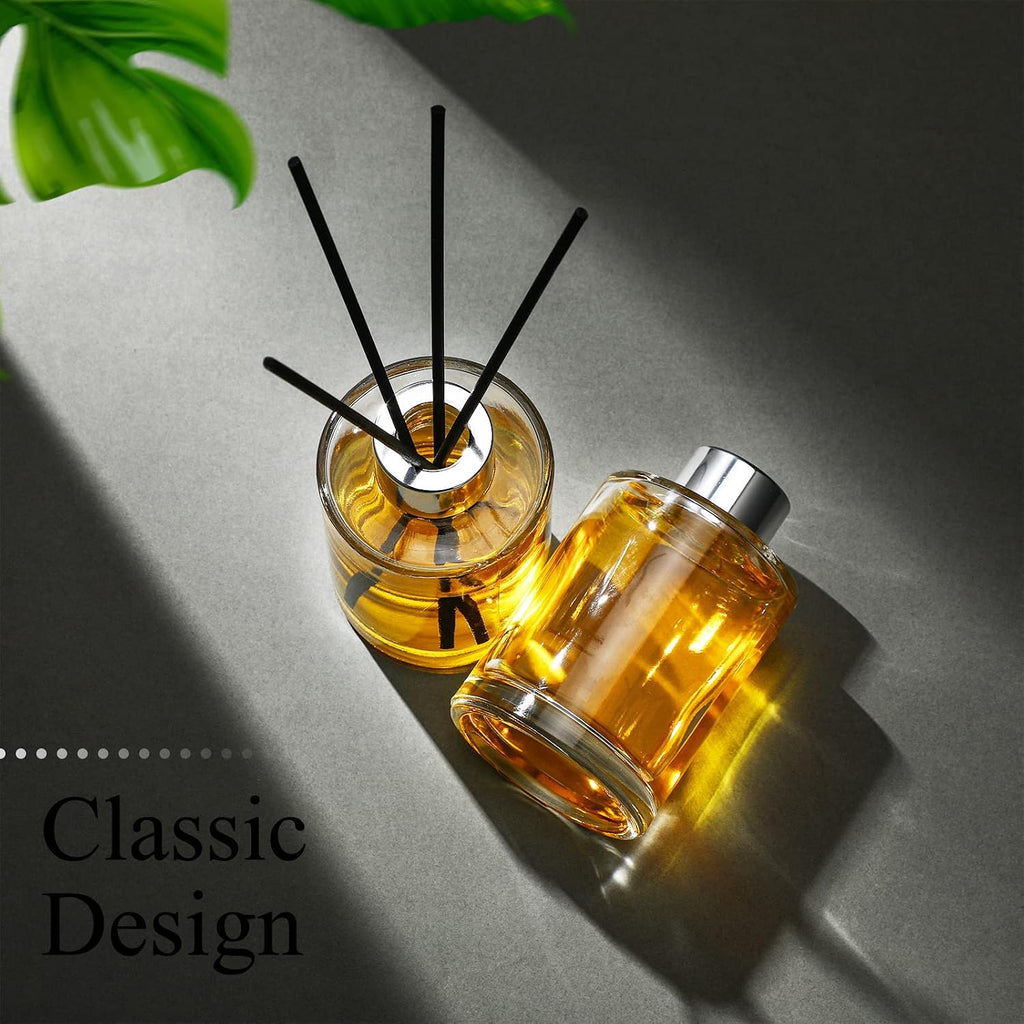Wesiti 20 pcs Reed Diffuser Bottles 4 oz Refillable Glass with Silver Caps