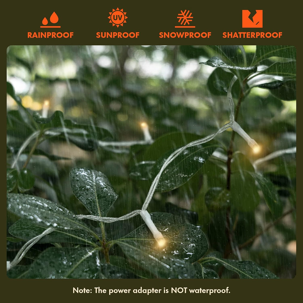 Twinkle Star 300 LED Curtain String Lights, Warm White