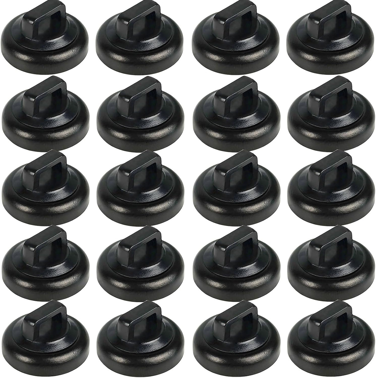 Magnet Zip Tie Mount Clips Magnetic Zip Ties Mount Base Holder Strong Wire Cable Holder Mount Wire Clips Management for Home Office Marine Electrical Wiring (D19 20 Pcs)