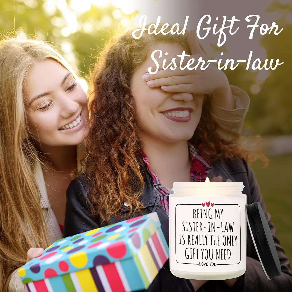 Afterprints Sister in Law Birthday Gifts, Funny Sister in Law Candle