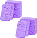 12 - Pack Non-Scratch Scrub Sponges - Sponges for Dishes and Washing Dishes, Cleaning Sponges for Kitchen Home Bathroom Cars, Funny Cut-Outs DIY for Kids (Purple