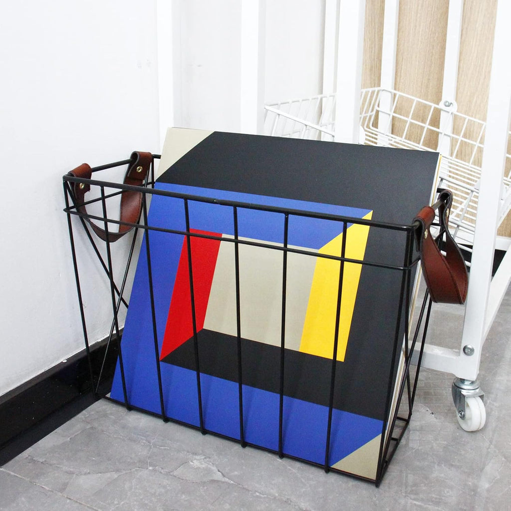 Magazine Rack Magazine Holder Storage Organizer Bin for Magazines, Books or Vinyl Record Album Storage, Black