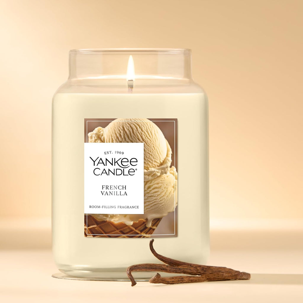 Yankee Candle French Vanilla Scented Candle, 22oz Large Jar