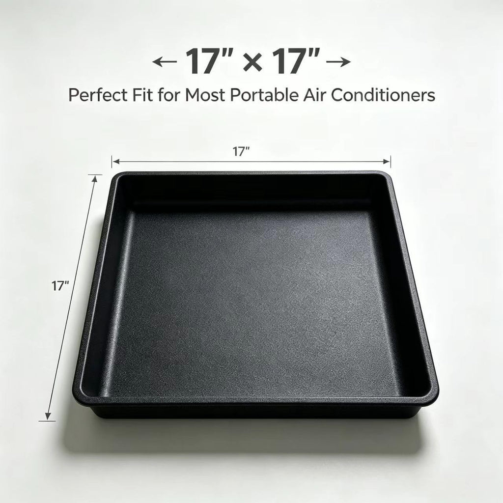 17''x 17" AC Drip Pan, Mini Fridge Drip Tray, Oil Drip Pan, Protect Leak for Multi-Purpose Use (2)