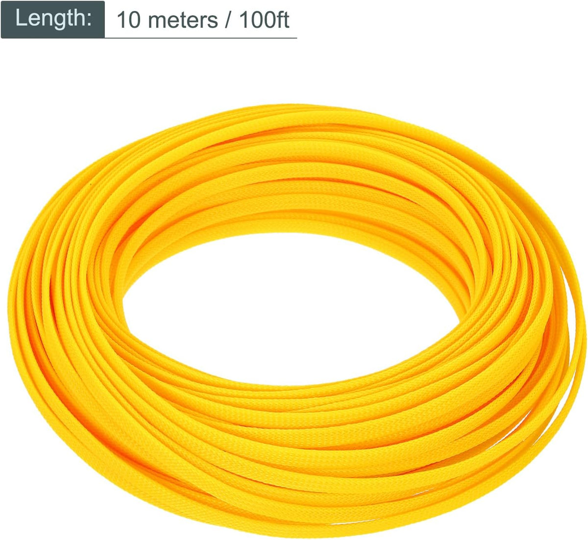 uxcell Expandable Sleeving, 1/4-inch 100ft Cable Sleeve, Yellow