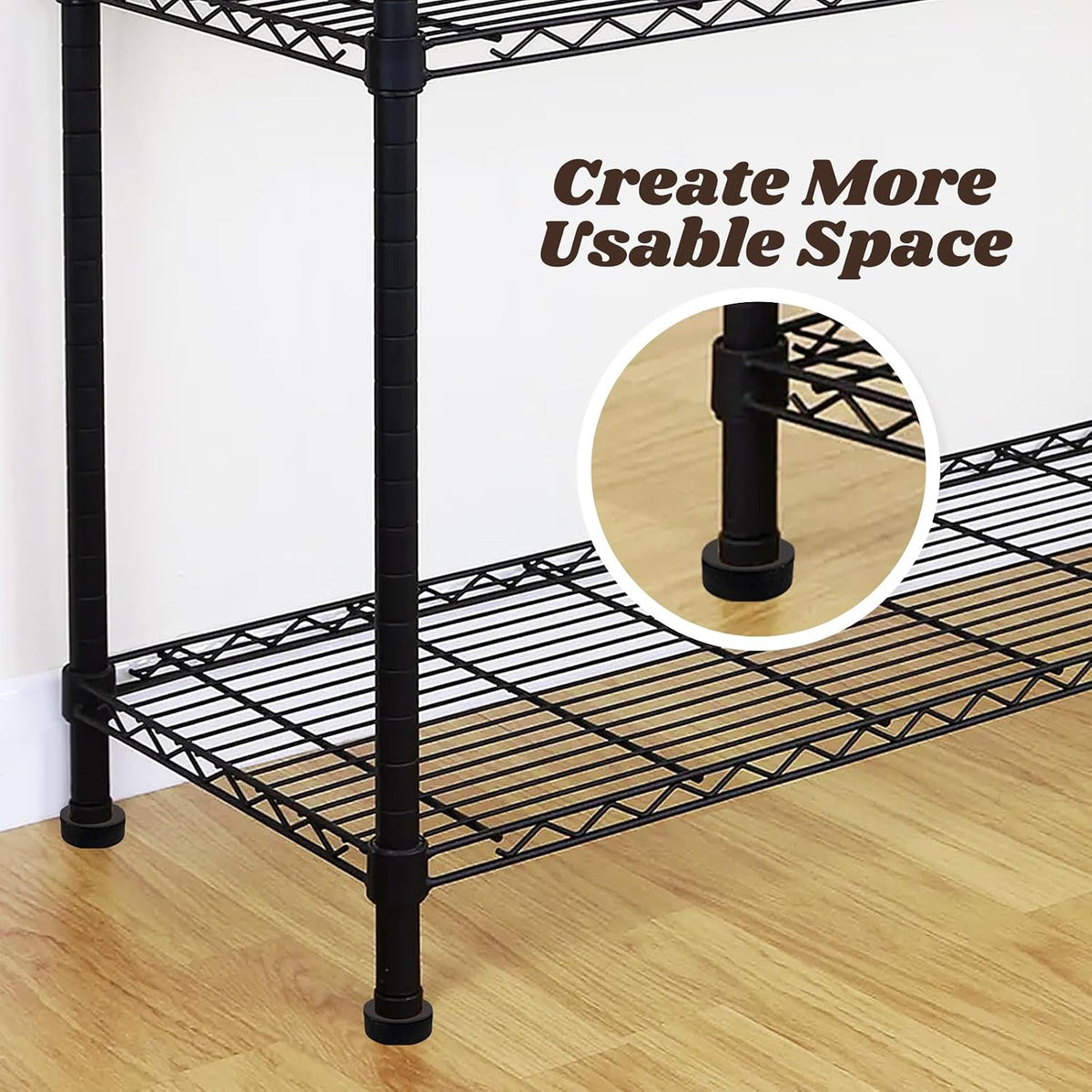 Self-Adhesive Furniture Risers 12Pcs, Round Adds 1/2" Height Black