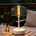Smoke Gray LED Desk Lamp, Touch Dimming Rechargeable