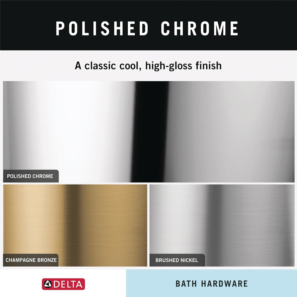 Delta Pivoting Toilet Paper Holder | Polished Chrome | Wall Mount | Dryden Bathroom Accessories