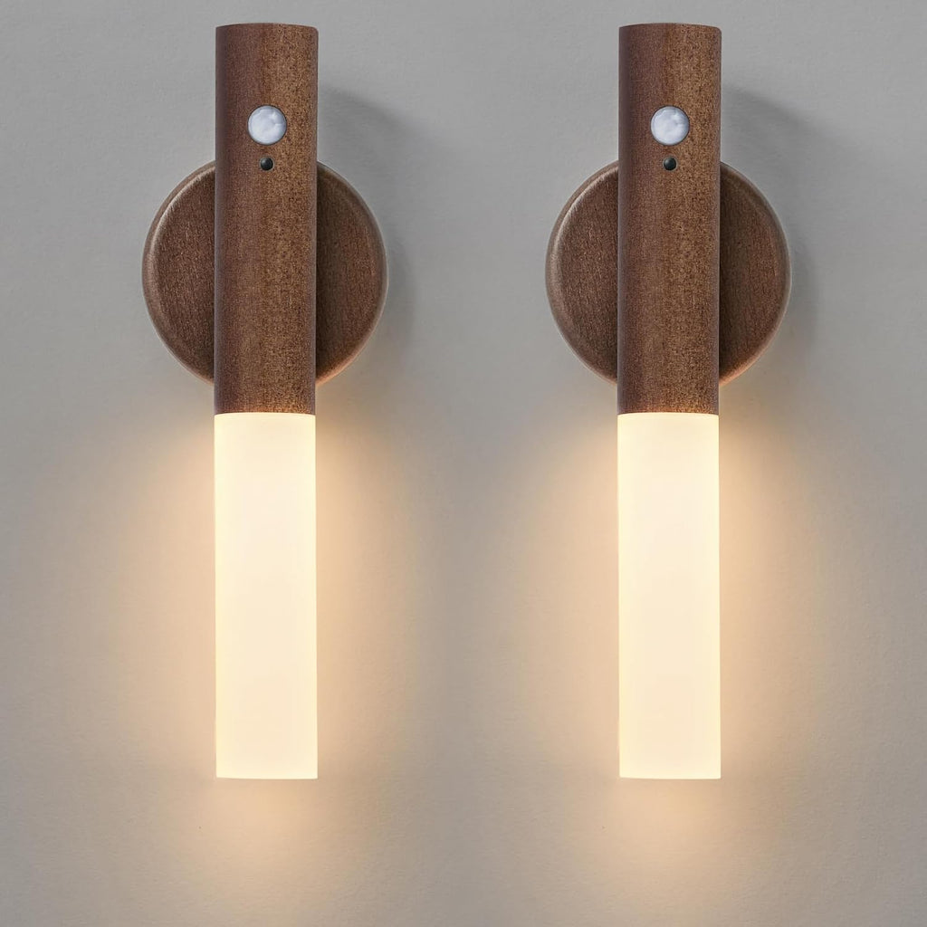 Montford Wall Sconces Set of Two Battery Operated, Motion Sensor Night Light Magnetic Wall Light Rechargeable Wall Sconce, Peel and Stick Sconce Lights for Hallway