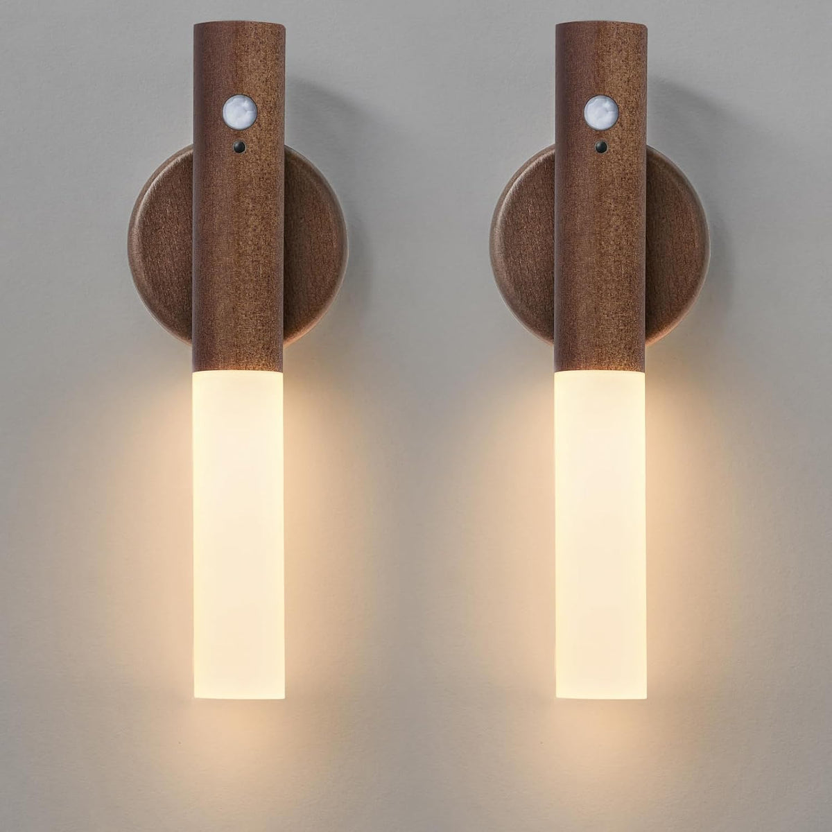 Montford Wall Sconces Set of Two Battery Operated, Motion Sensor Night Light Magnetic Wall Light Rechargeable Wall Sconce, Peel and Stick Sconce Lights for Hallway
