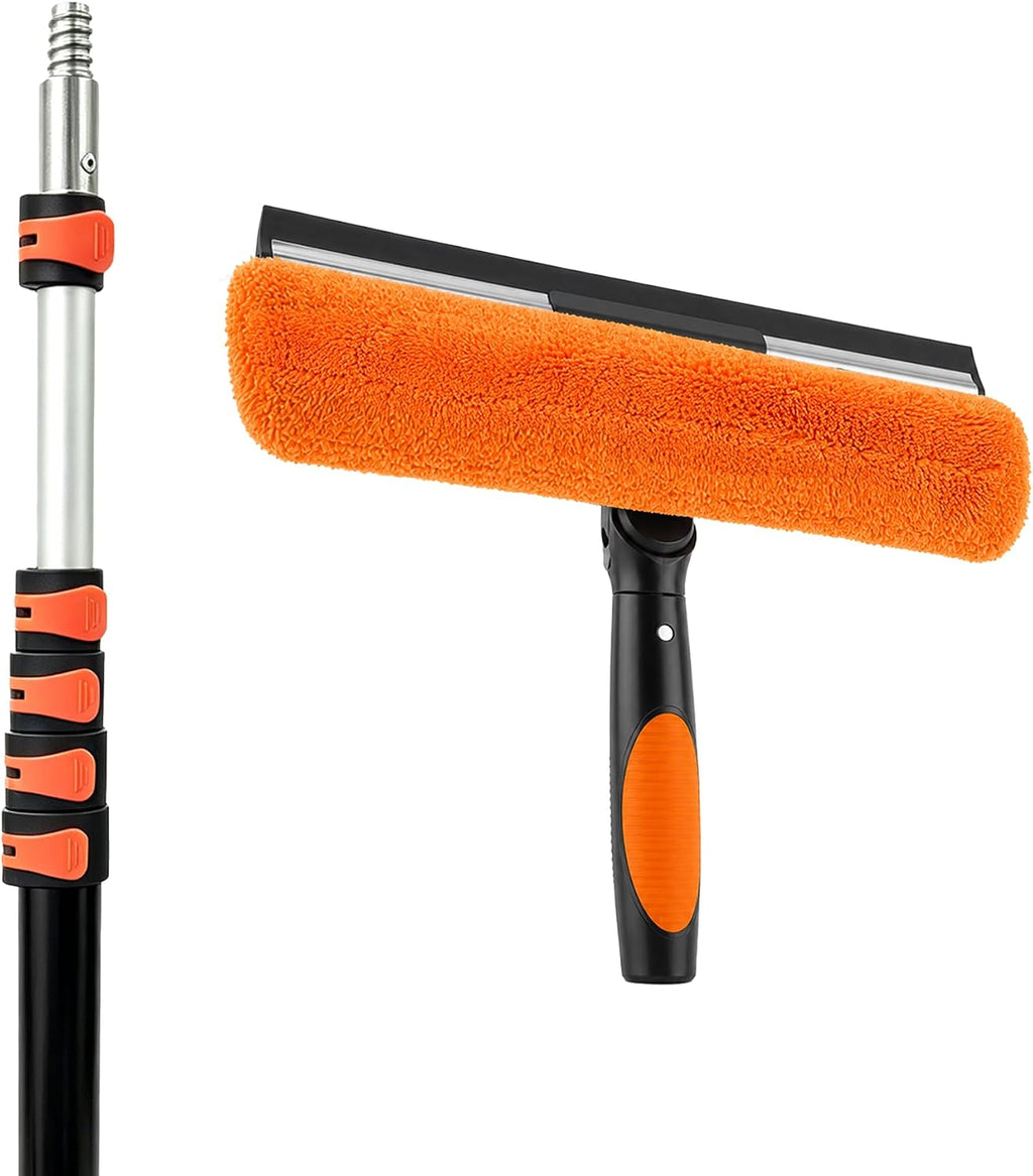 30FT Reach Window Washing Kit, Squeegee with Extension Pole