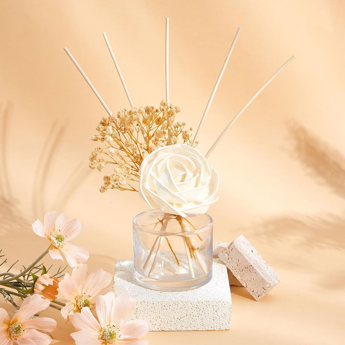 Daifunli 11 Pcs Flower Reed Diffuser Set,Elegant