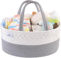 PHILORN Diaper Caddy Organizer, Cotton Rope Diaper Caddy Basket