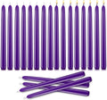 Purple Taper Candles, Set of 20 Unscented and Smokeless 10 Inch Taper Candles Long Burning, Paraffin Wax with Cotton Wicks for Burning Approxinately 7-8 Hours Time
