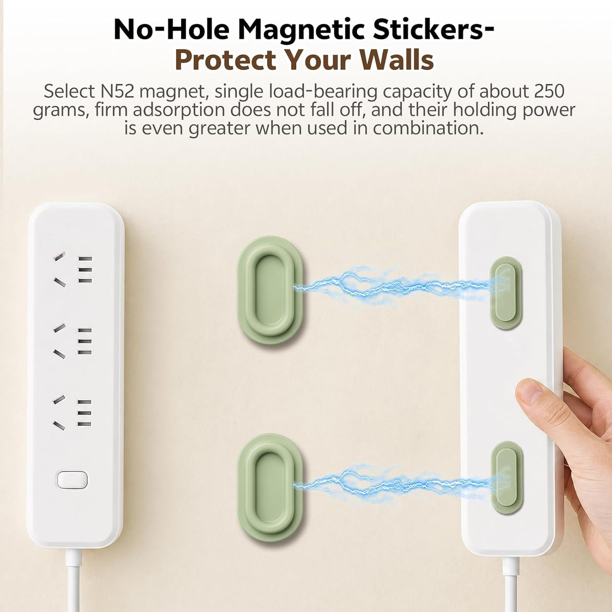 JIANTA 5 Pack Magnetic Remote Control Holder Wall Mount Organizer