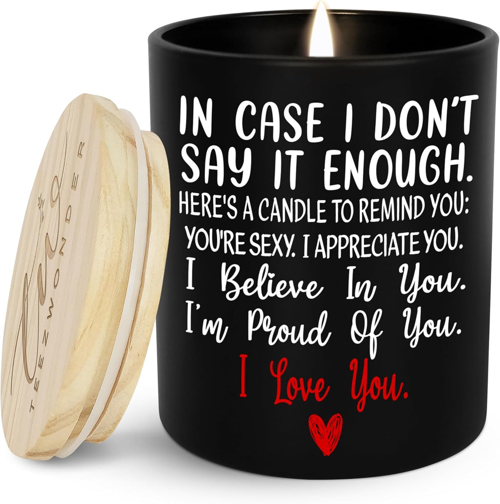 TEEZWONDER Christmas Anniversary Birthday Gifts for Men Him, Candle 10 oz