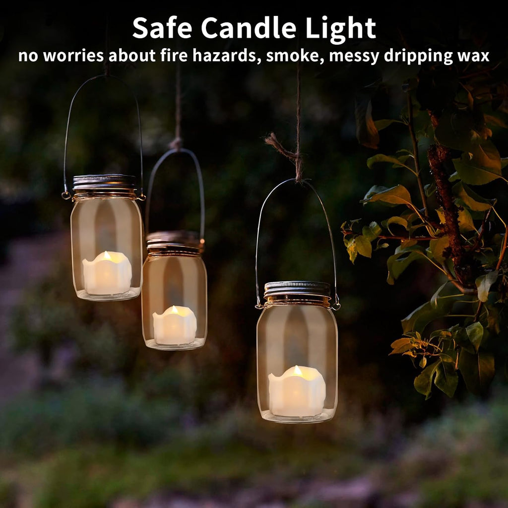 Tealight Candles Battery Operated with Timer (6Hrs ON 18Hrs Off Cycle), 12pcs Timing LED Flickering Flameless Tea Light Electric Votive Candles in Warm White for Xmas Party Halloween Wedding