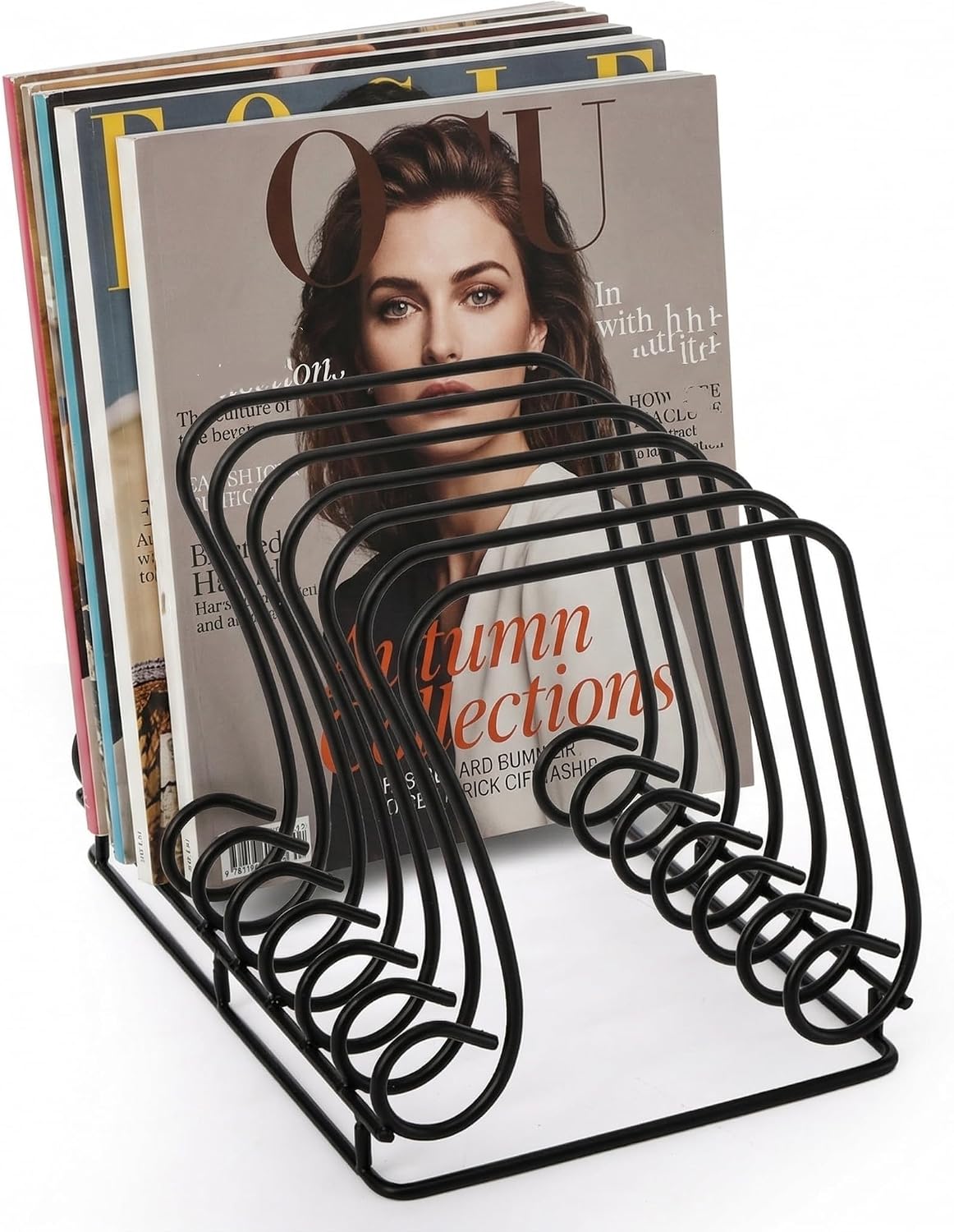Wire Magazine Holder, 9 Slots Vinyl Record Organizer