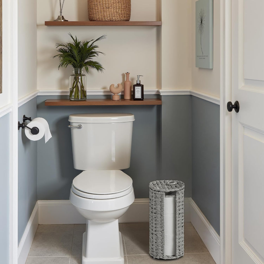 GRANNY SAYS Toilet Paper Storage with Lid, Wicker Toilet Paper Holder