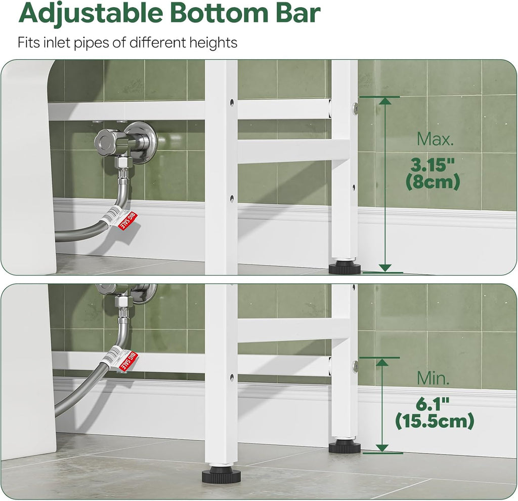 Simple Trending 2-Tier Over The Toilet Storage with 2 Fabric Drawers
