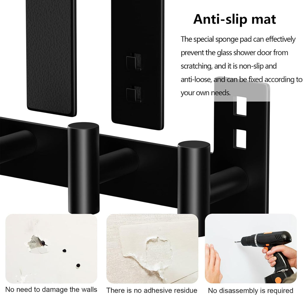 WUIVIUT Over The Door Hooks Door Hanger for Hanging, Heavy Duty Rack Bathroom Hook for Clothes, Coat (5 Hook, Fits 1-3/4'' Thick)