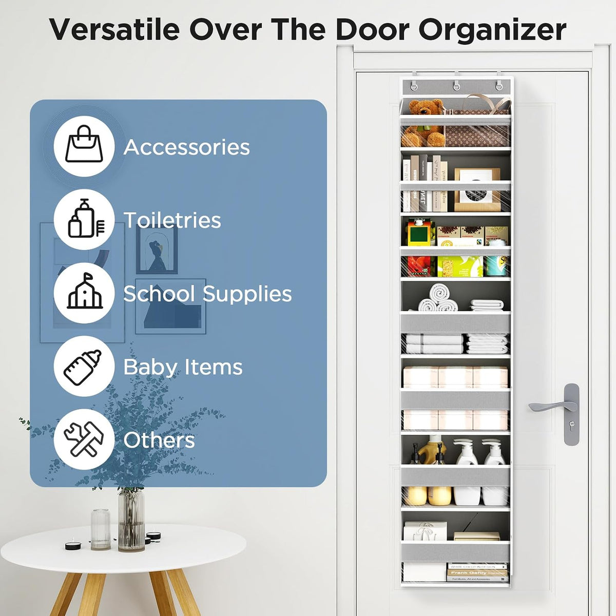 Mefirt Over The Door Organizer, 7 Tier Door Hanging Organizers