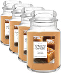 Yankee Candle Salted Caramel Scented Candle, 22oz Large Jar (Pack of 4)