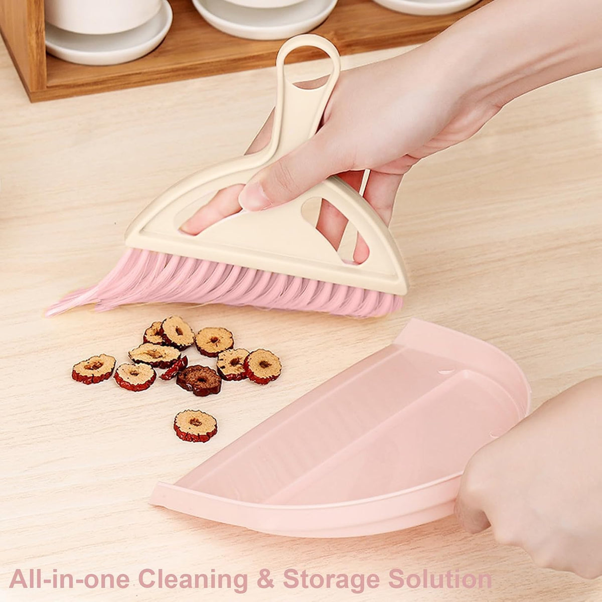 6 Pcs Small Dustpan and Brush Set, Portable Compact Mini Broom and Dust Pan