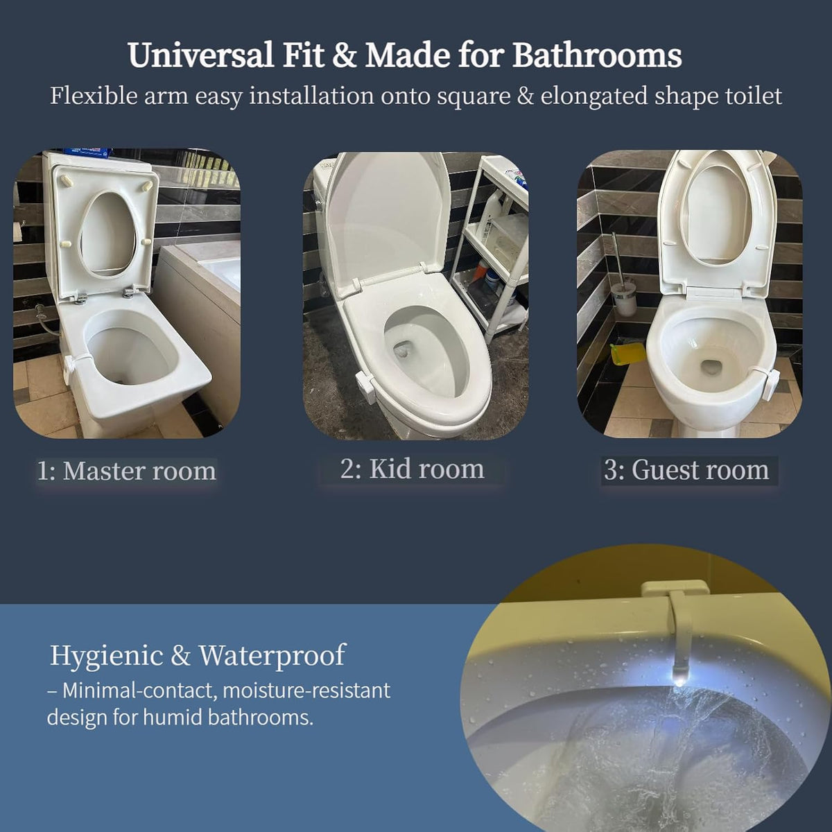 Witshine Toilet Light Motion Activated, White Elephant Stuff for Bathroom