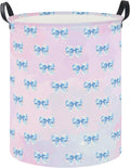 19.7" Laundry Basket,Dirty Clothes Hamper,Waterproof Storage Bin,Room Decor,Gift Baskets(Dreamy Blue Bow)